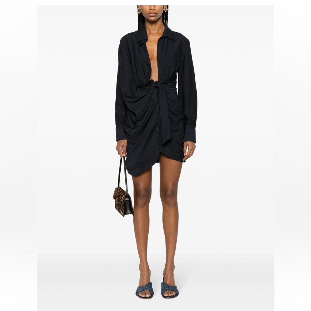JACQUEMUS La Robe Bahia Dress in Black NWOT Size 34